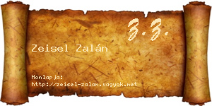 Zeisel Zalán névjegykártya
